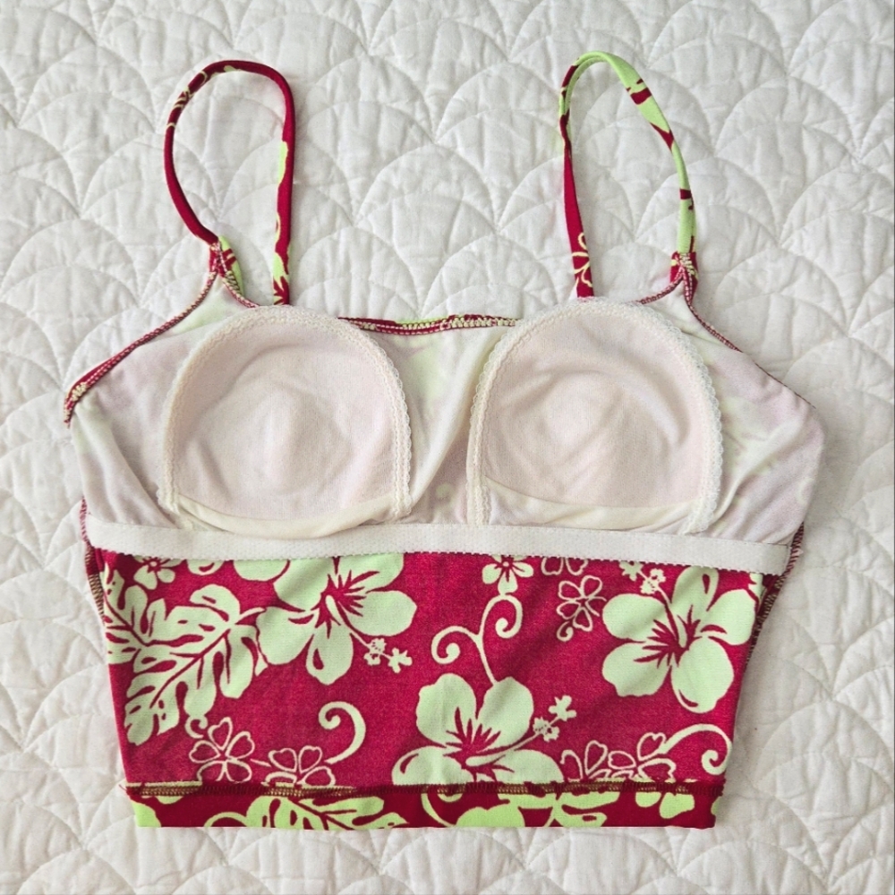 ( Raisins ) Two-Piece Swimsuit / Cropped Tankini Top & Low-Rise Bottoms Set - Picture 6 of 7